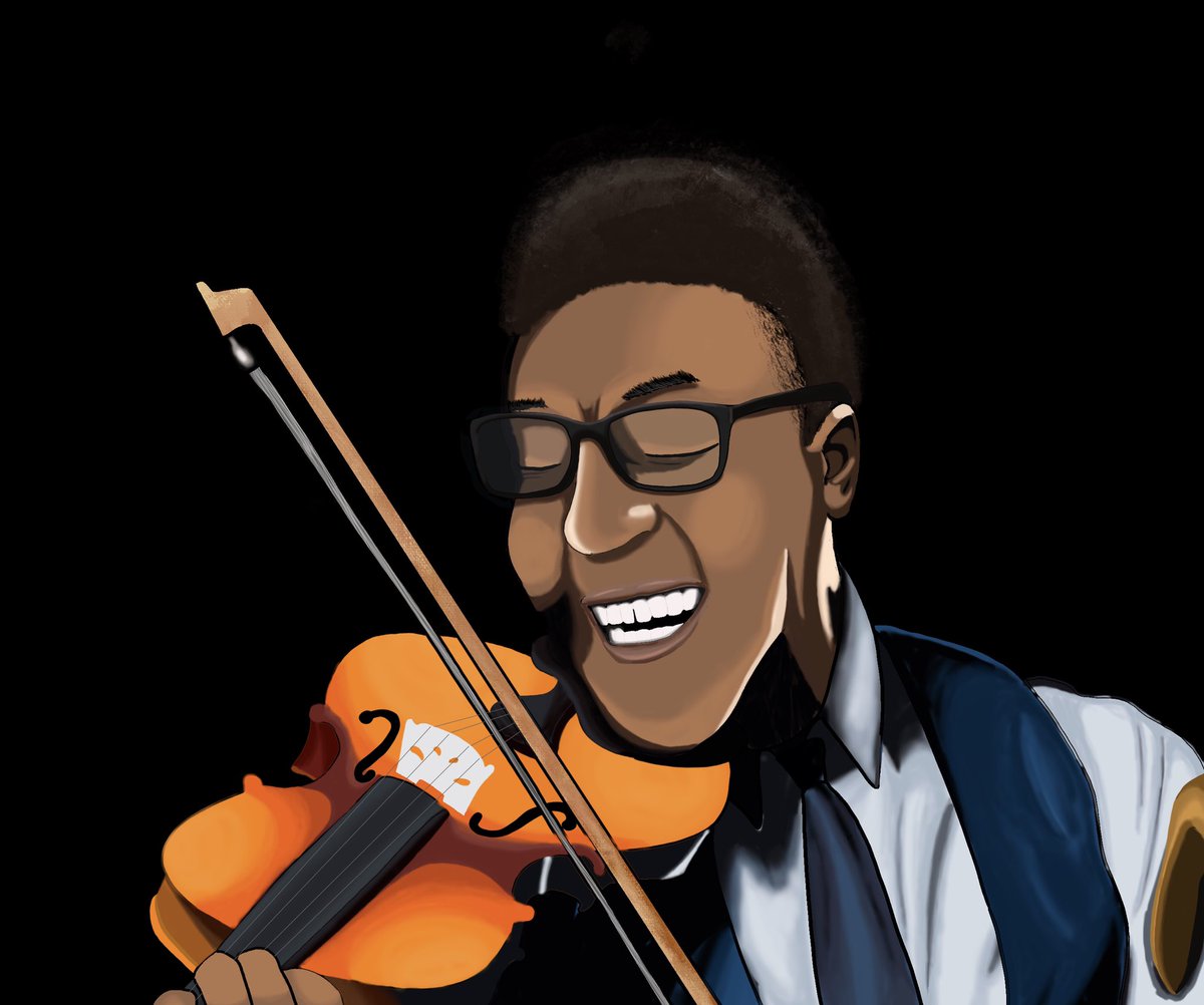 DORKSIDED787's tweet photo. My latest digital art piece for a BLM art collab. Elijah McClain. His crime? “Looking suspicious”. In his free time, he was known to play the violin to soothe shelter animals. His murderers still walk free. 
Say his name. Defund the police. #ElijahMcClain #BlackLivesMatter https://t.co/E7mPdwi1Ze