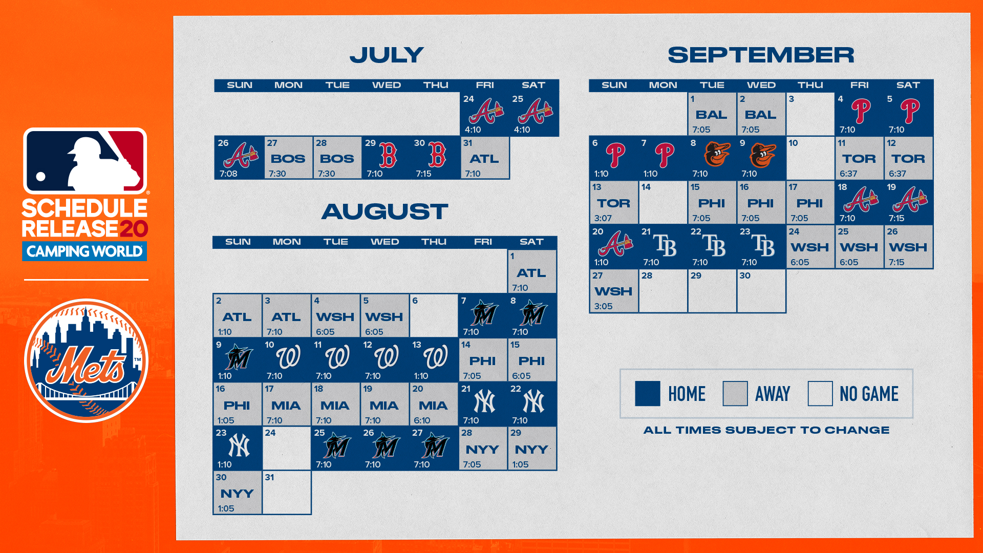 mets schedule 2022