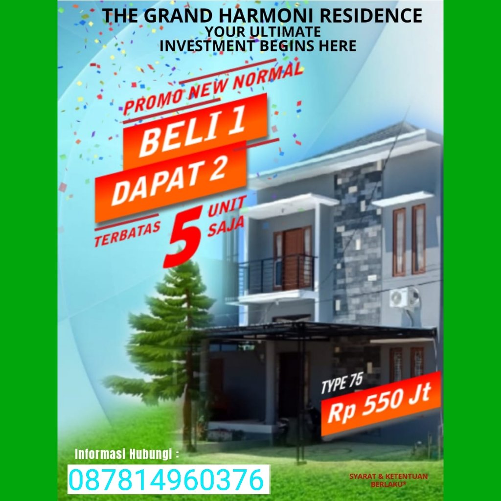 Promo new normal
Beli 1 dapat 2
#propertybanjarmasin
#rumahsiapbangun
#clustermewah
#jualrumahmurah
#rumah2lantai
#Thegrandharmony
#Amd12
#pemurusindah
#Banjarmasinselatan https://t.co/YZt71sQV60