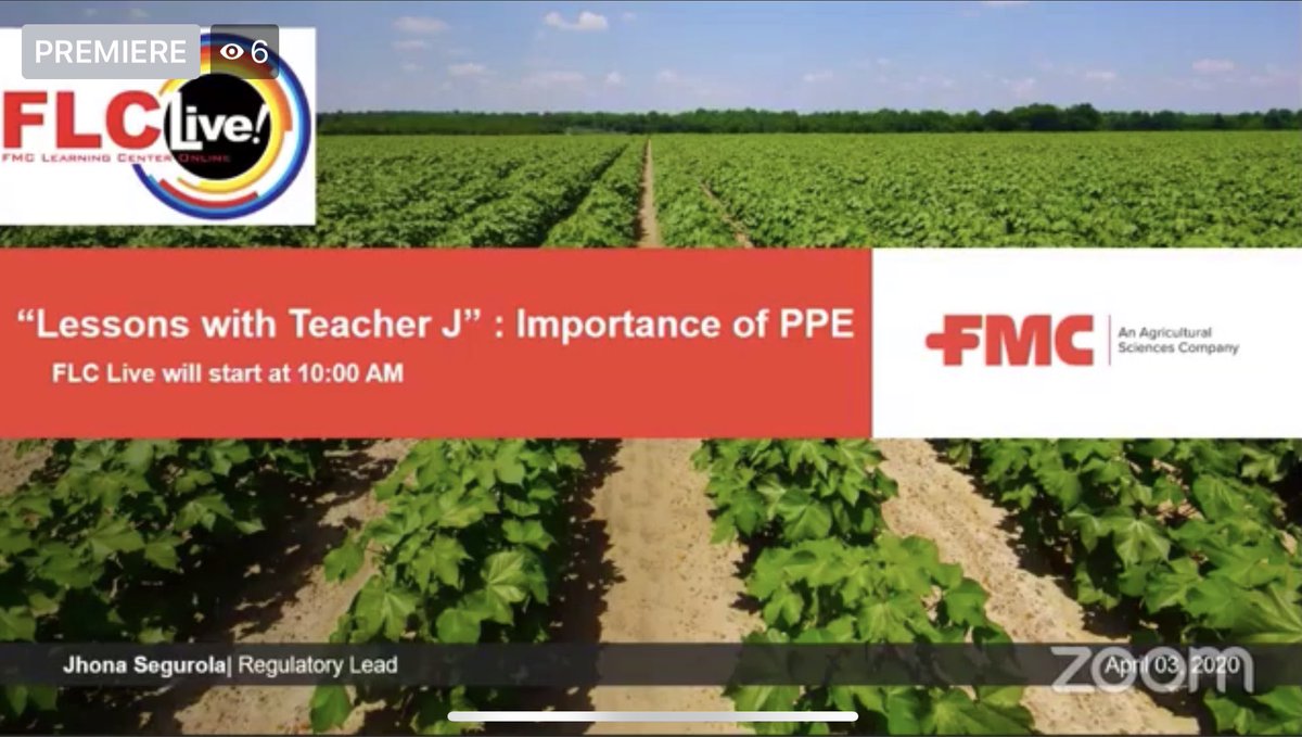 fmcapac's tweet photo. Head to our FMC Philippines Facebook channel to join in the live session on- Importance of PPE. Do follow their page to get regular updates on different crop science topics through their ‘FLC Live’ programme. Follow https://t.co/s0iNXumA7g  #FMCGrowDigital https://t.co/yEsy41jkrb