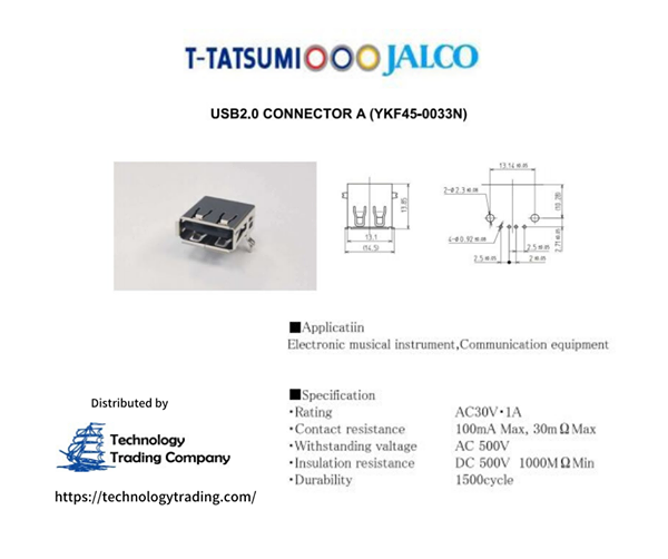 techtradingco's tweet photo. #USB #Connector #TAPEA

USB2.0 Connector A from T-Tatsumi　(JALCO)
Right Angle and comforms to USB2.0 Standard https://t.co/PdKQsQEiEc
