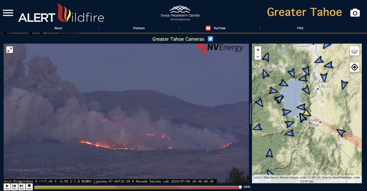 nvfirecams's tweet image. #BodieFlatFire/#NumbersFire at nightfall from #RidgeTahoe @AlertWildfire @nvfirecams. @unevadareno @UCSanDiego  @uoregon.