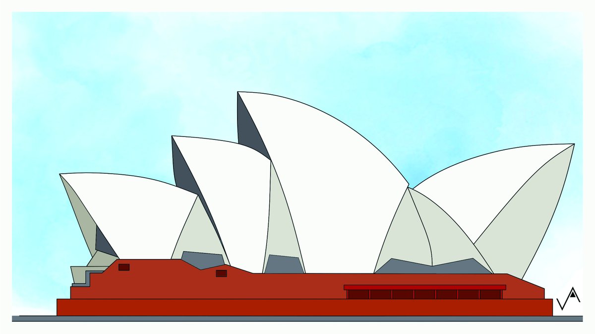 visualisarch's tweet photo. Sabías que la Opera de Sidney puede albergar en su interior hasta 8 aviones Boeing 747. Su tamaño total es de 187 metros de largo y 115 metros de ancho. #follow #Followforfollowback #followme #sidney #australia #sabiasque #digitalart #ilustration https://t.co/RLzHJVaXIg