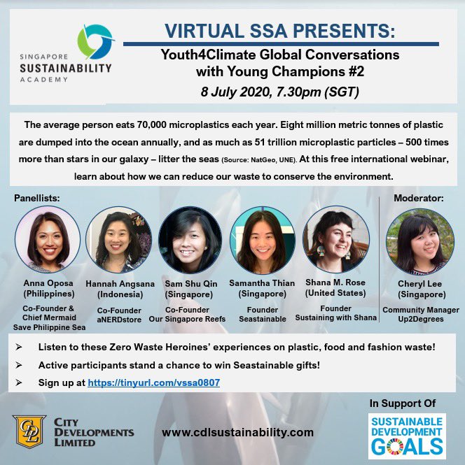 samshuqin's tweet photo. 🙌🏼 old friends new friends all together in this panel. 

Join the @CityDevLtd sustainability team, Cheryl and ‘Sam Sam Anna Hannah Shana’ this Wednesday night as we discuss all about #zerowaste, #sustainability and the #environment! 🌊 https://t.co/ACplVWafRC