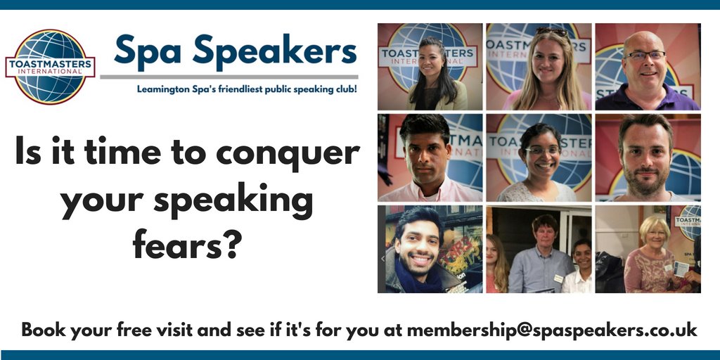 Is it time to tackle your speaking fears? Our Spa Speakers Regular Meeting (Guests Welcome) starts Jul 08, 2020 12:00AM Book your free guest visit and see if we can help. Go to:  zpr.io/ntKvM