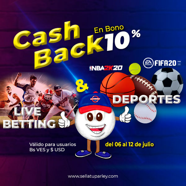 sellatuparley's tweet photo. 📣Esta semana tenemos #PromoCashback 🤑 en #Deportes & #LiveBetting
Te reponemos en BONO el 10% de tu balance (-) semanal desde el hoy 06 de julio al domingo 12 de julio🗓️
⚠️ Válido para usuarios Bs. VES y $ USD. https://t.co/yNbeW8zslG