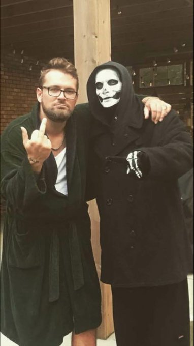 On set behind the scenes pic! @ K-7&rsquo;s Revenge the Movie with writer/director/star Chadillac Dundee https://t