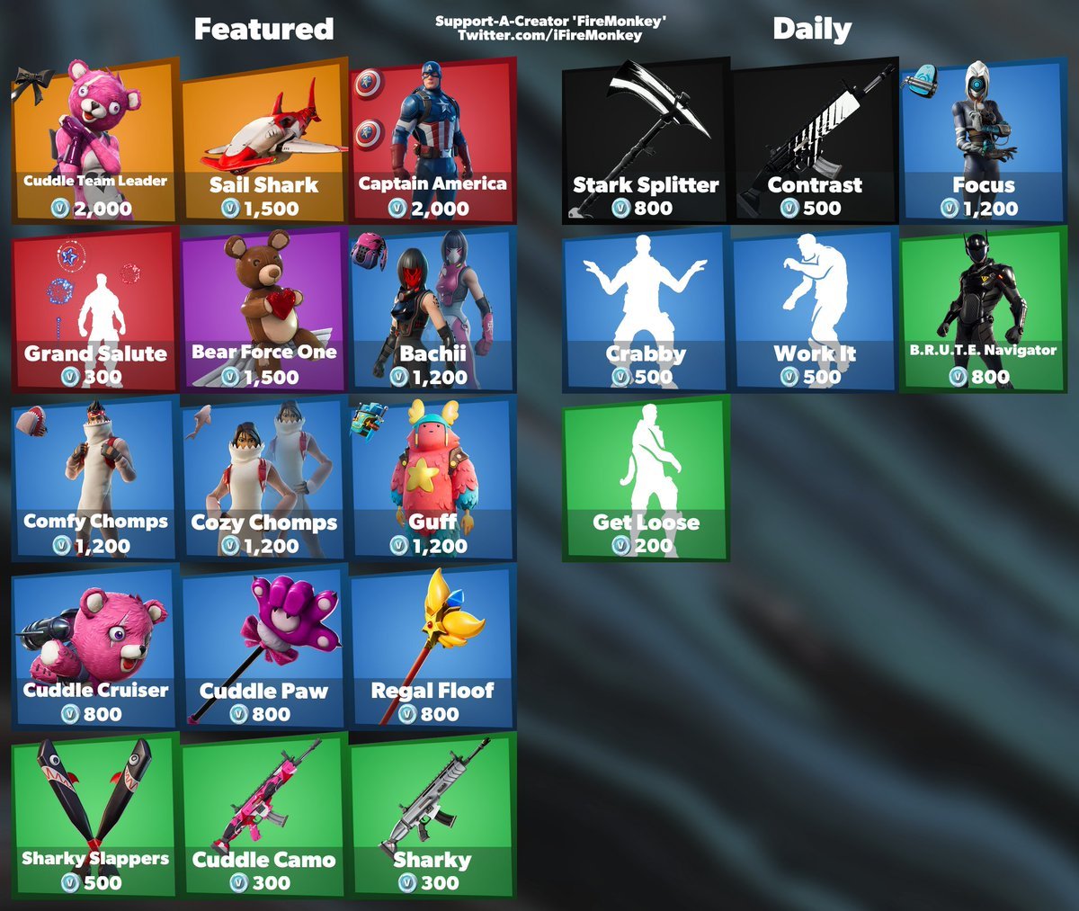 Rain Fortnite Item Shop Leaks on Twitter "Today's Item Shop!…