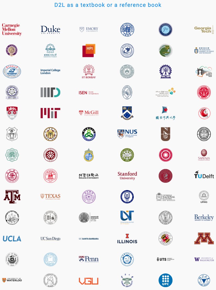 Dive into Deep Learning now supports <a href="/TensorFlow/">TensorFlow</a>. The first 7 chapters are released today with more on their way. Special thanks to <a href="/TerryTangYuan/">Yuan (Terry) Tang</a> and <a href="/NeurlAP/">Abhinav Prakash</a> for contributing code and our Google friends <a href="/JeffDean/">Jeff Dean</a> <a href="/DynamicWebPaige/">👩‍💻 Paige Bailey</a> and <a href="/tomerk11/">Tomer Kaftan</a>. More at D2L.ai.