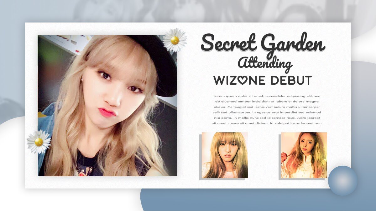 SecretGardentwt's tweet photo. _🍂  ·  Foᥙᥒd ყoᥙ, Oh Mყ Gιrᥣ ! ! ɯe αre SECRET GARDEN . . . 
#WIZCOLORIZ + #WIZONEDB

Izaskun asistir al debut de las hermosas @WlZONETW y estamos seguras de que será un éxito, ¡felicidades! https://t.co/qSv1wA0FM0