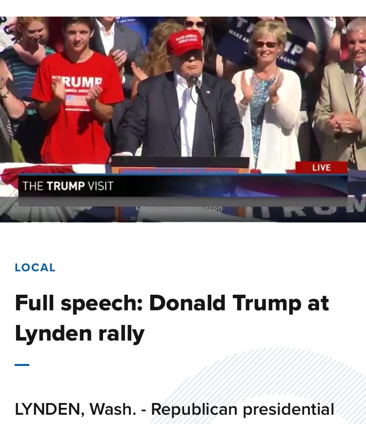 There’s the Lynden mayor and his wife (both prominent church members, of course) grinning and clapping at the rally, on the right: