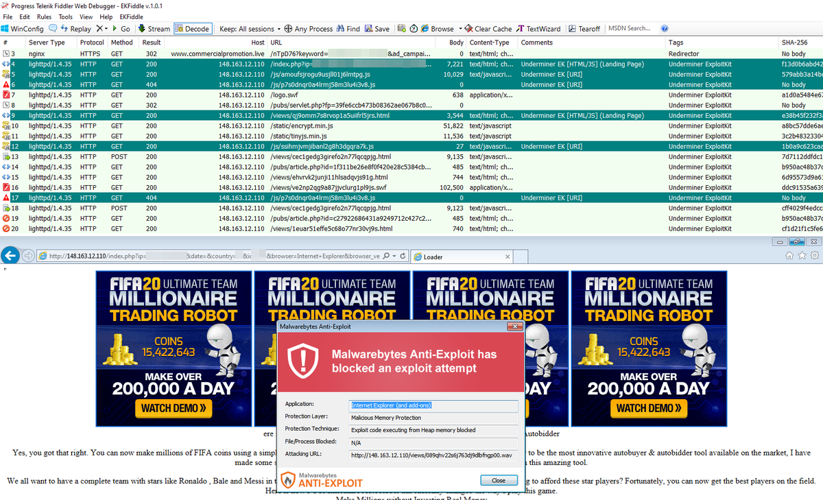 Threat_Down's tweet photo. Malvertising into #UnderminerEK.

🚨 IOCs 🚨
commercialpromotion[.]live
148.163.12[.]110 https://t.co/DGCGdRjoCp