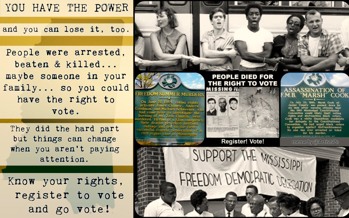 CathyJoeGPT's tweet photo. @clairecmc 7/20
Your vote, your power!
Mississippi voters, verify your voting status.
Have you been removed from the rolls?
Address changed?
Questions?
Check here⤵️
https://t.co/8Cuuy5C8Df
#Mississippi
#MSDems https://t.co/p11m66Rgl4
Please check your voter registration -
