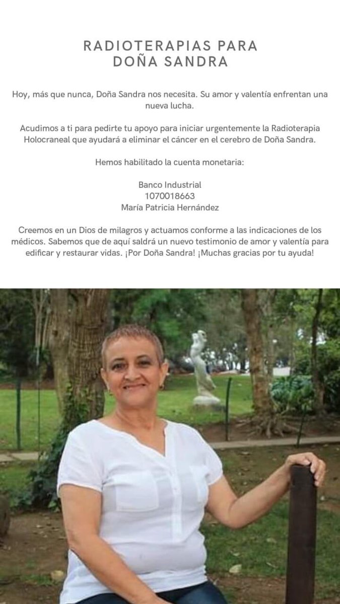 locutoragabyDo's tweet photo. Es tiempo de poder unirnos en oración y poder brindarle apoyo a quien lo necesite! Les comento que doña Sandita es mamá de una amiga que quiero mucho ay��dame a compartir. #ServicioSocial  @T13Noticias @Noti7Guatemala @AztecaGuate @AztecaNoticiaGT @larednoticiasgt @vivaln_gtv https://t.co/8uymRUq1nc