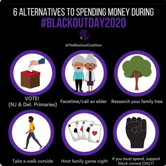 avanaaah's tweet photo. I accept the #BlackOutDay2020 challenge and promise not to spend a dime in a store or online on July 7th. 
(Unless black owned) 
For more information go to https://t.co/rzMFSjuRCb !!! https://t.co/zzlvoQc4el