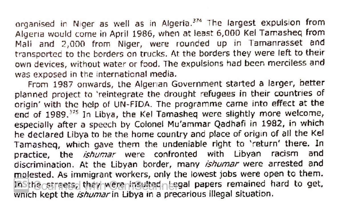 Tuareg refugees were deported from Algeria & Niger in the 1980s. Muammar Qadhafi’s Libya let them stay, but only as unskilled labor.