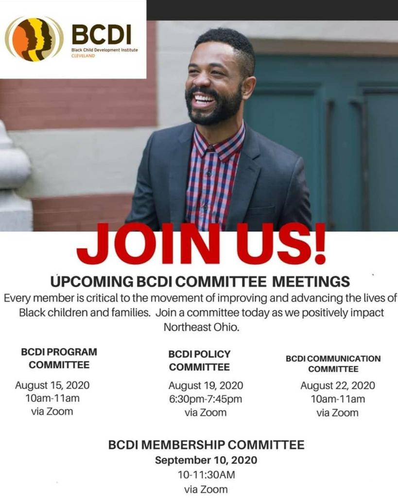 ClevelandBCDI's tweet photo. Thank you to all BCDI- Cleveland members for your continued commitment to Black children and families. As we continue to fulfill our mission to improve and advance the lives of Black children we ask that you consider joining a committee today!
#bcdicleveland #BCDICle #membership https://t.co/OPqCVqU0Z3