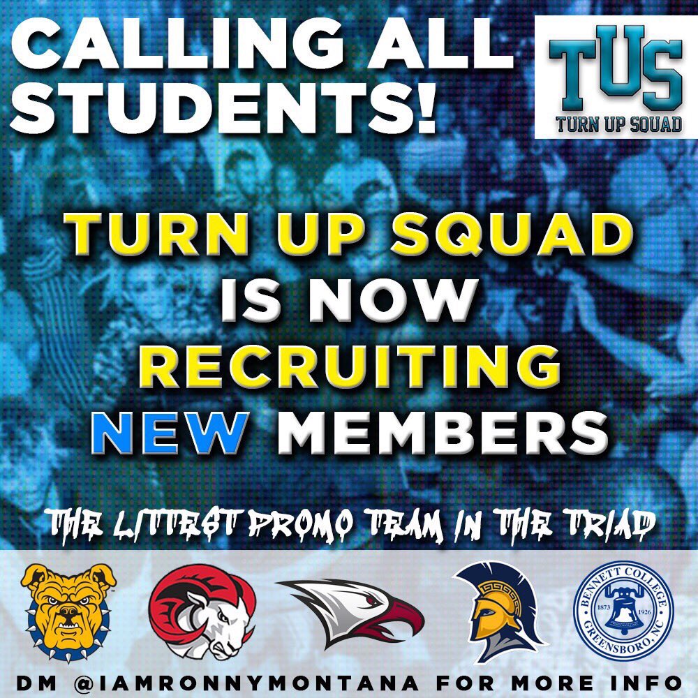 jadahajanaii's tweet photo. Join the littest promo team in the World 🌎 RIGHT NOW  #TurnUpSquad⭐️ 

•FreeParties •GoodVibes •TeamOutings •TeamMeetings •CelebrityParties •Homecomings 

DM @jadahajanaii x @LiaKaee_x @sean_respect @tamarchantel The Official #NCAT24 Team Leaders 

RT FOR A #AGGIE 💛💙 https://t.co/rC2GLxKE62
