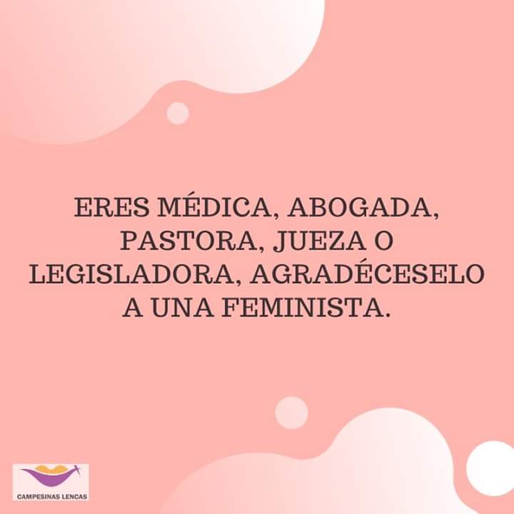 JLencas's tweet photo. ✔️👁👣🗣Veamos y reconozcamos algunos de tantos logros de nuestras hermanas feministas.👣🗣
En Honduras aún luchamos por el #DerechoADecidir pero #SeraLey 
🔸Compartí nuestro contenido para que más personas conozcan la lucha #Feminista 💜 https://t.co/wAziJVtjwd