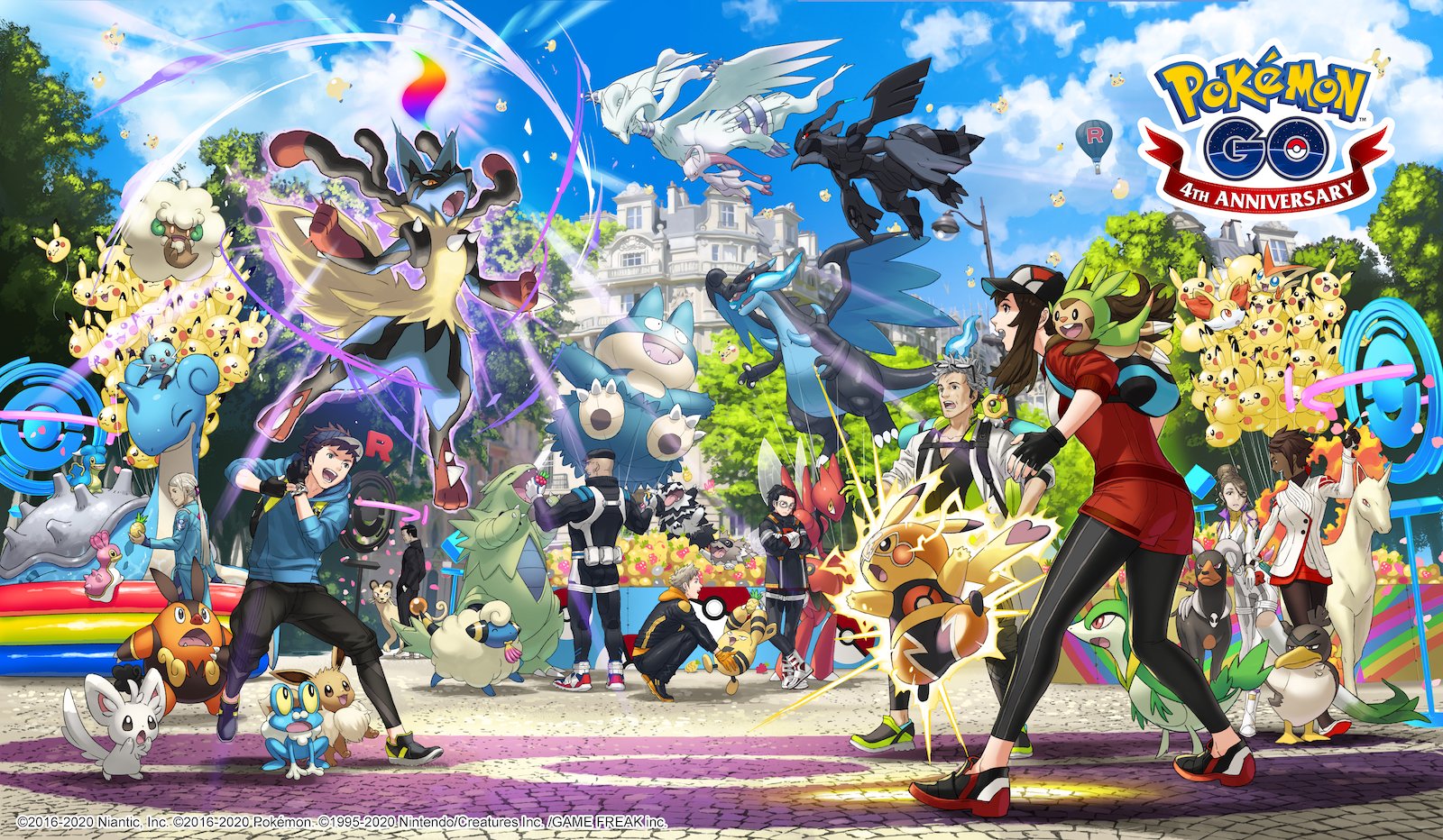 Twitter 上的 ポケモンgo攻略 Gamewith 4周年記念公式イラストが公開 公式サイトにて 4周年の記念イラストが公開されました メガシンカやビクティニ 第6世代の御三家たちがイラストに写っています 4周年記念のイラストに描かれているポケモンまとめ