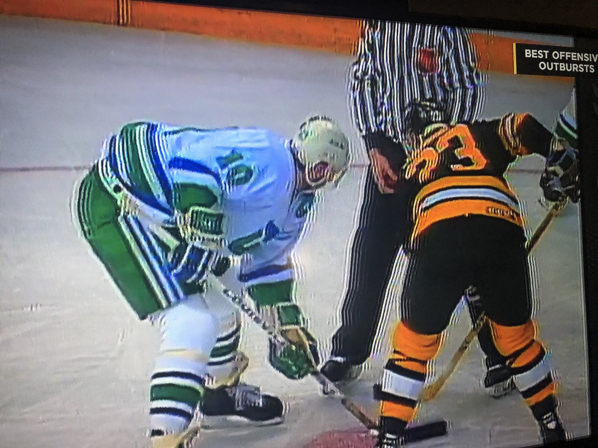 MurphysLaw74's tweet photo. Trying to write my @BOSHockeyNow #NHLReturn story and a bit distracted by @NESN #NHLBruins classic of Game 4 1990 Adams Division Semis vs #Whalers. Was there at the Civic Center with my grandfather. B’s just started the comeback with a Wesley goal to make it 4-2. What a game! https://t.co/EmXoTTCqvr
