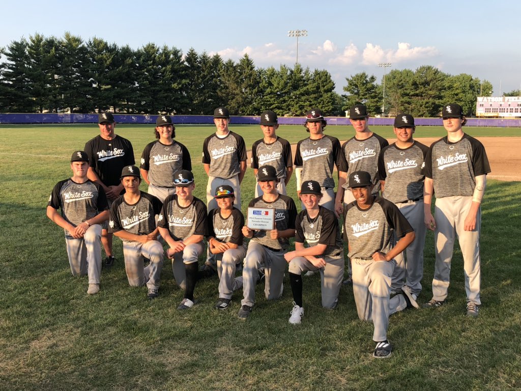 White_Sox_Elite's tweet photo. White Sox Elite 15U Black Team won championship 2night 15-3 vs BB Rebels in Team Exposure Firecracker Classic. Liam Hughes INF/RHP w/W &amp; 2-3 2R at plate. Cam Lowman OF &amp; Cole Rosenthal INF 2B RBI, John Weidenbach C 1-2 2RBI, Alec Wiersema OF 1-1 2RBI Kyle Campbell SS 1-2 2R RBI. https://t.co/nW9ghgqt04
