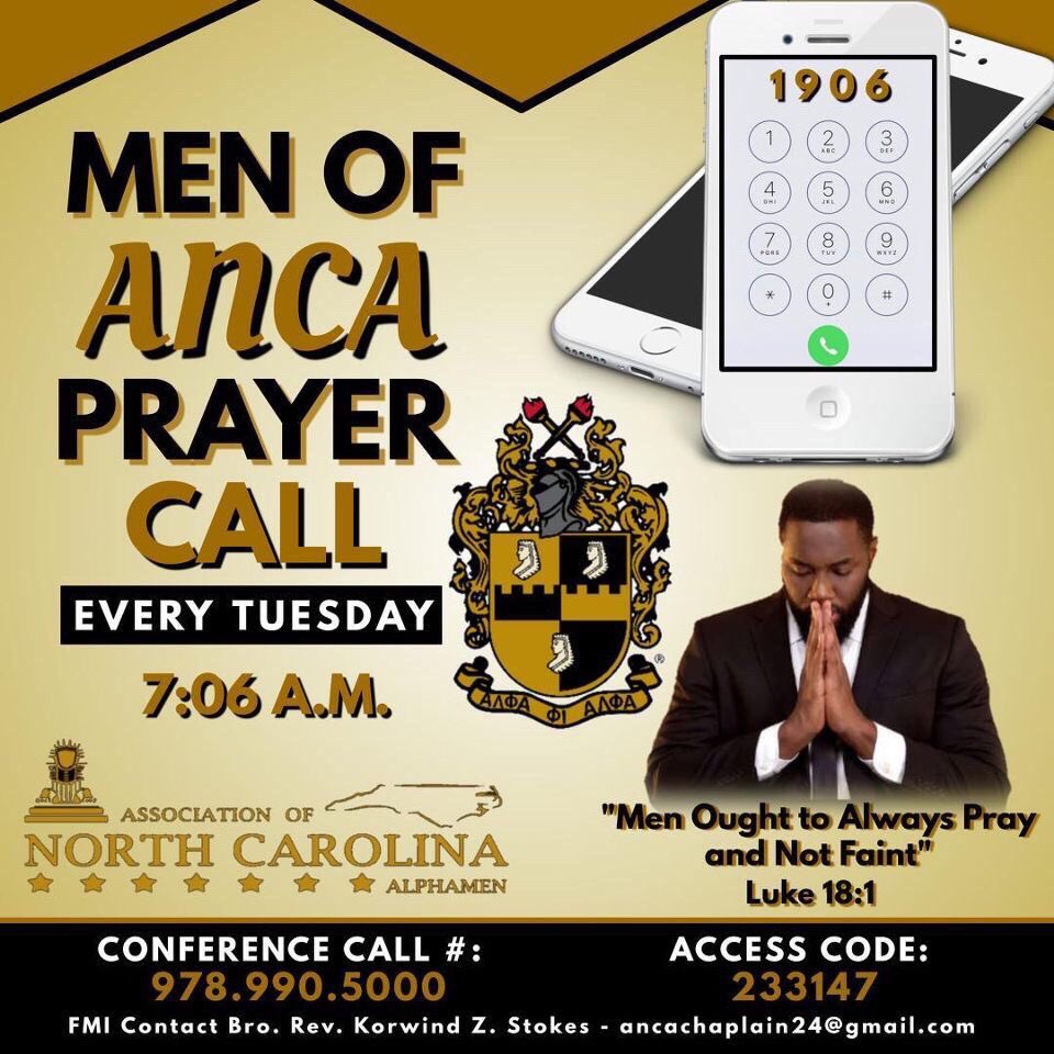 Prayer Call Tuesday! Be sure to call in!