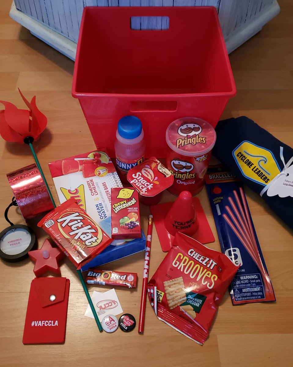 Our #easternviewFCCLA NLC participants recieved their chapter 'NLC To-Go Box' today which included their chapter t-shirts, snacks, and all things red! The #virtualNLC #NLC2020 officially opens tomorrow!