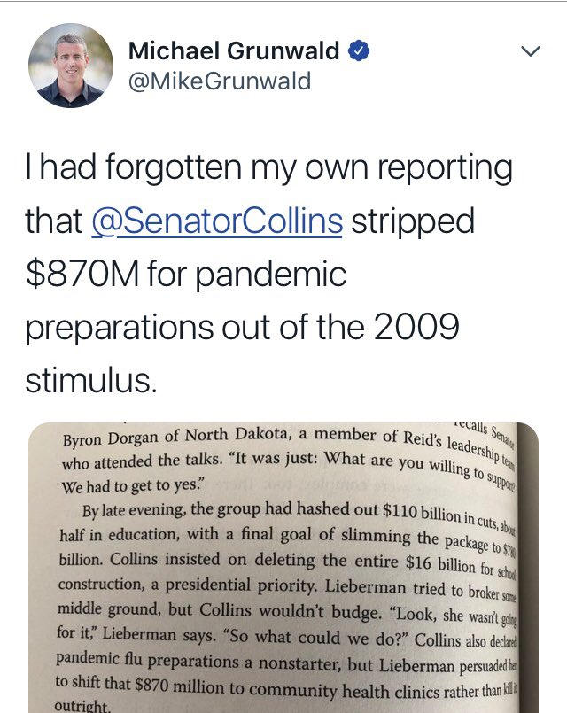 IndivisibleBang's tweet photo. @TeamCollins207 Remember that time Collins defunded pandemic response?  Pepperidge Farm remembers. #byebyesusan https://t.co/UABZpvZbvf