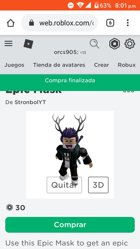 Comprando Robux