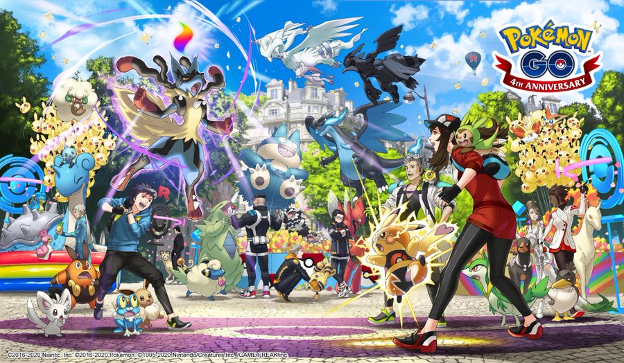 ポケモンgo 4周年記念イラスト公開 メガシンカのルカリオやリザードンも 電撃オンライン