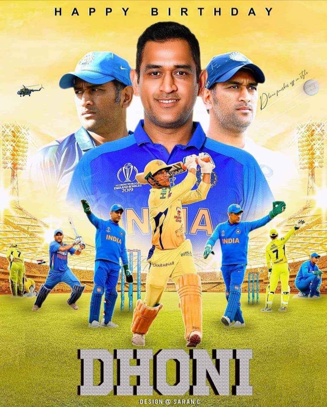 Happy birthday msd 07 Best captain in the world caption cool singh dhoni 