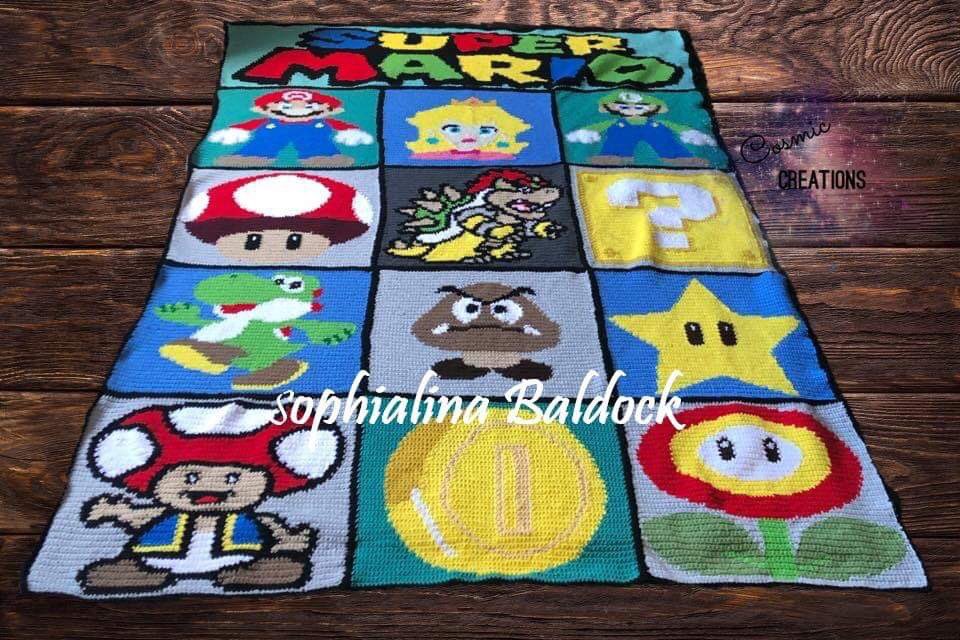 CglGraph's tweet image. Member Sophialina Baldock
Completed our Mario Crochet Along! Her amazing blanket was done in Single crochet with a
4mm hook size, Final measurements are Height 85.5 inches Width 59 inches 
Come join in our Many FREE Crochet Alongs