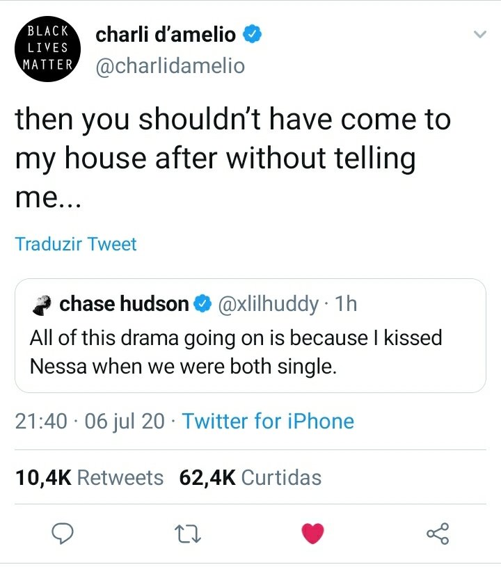 t42279818's tweet photo. A Charli acabou com os argumentos do Chase com uma resposta https://t.co/2eUCmcxkaA