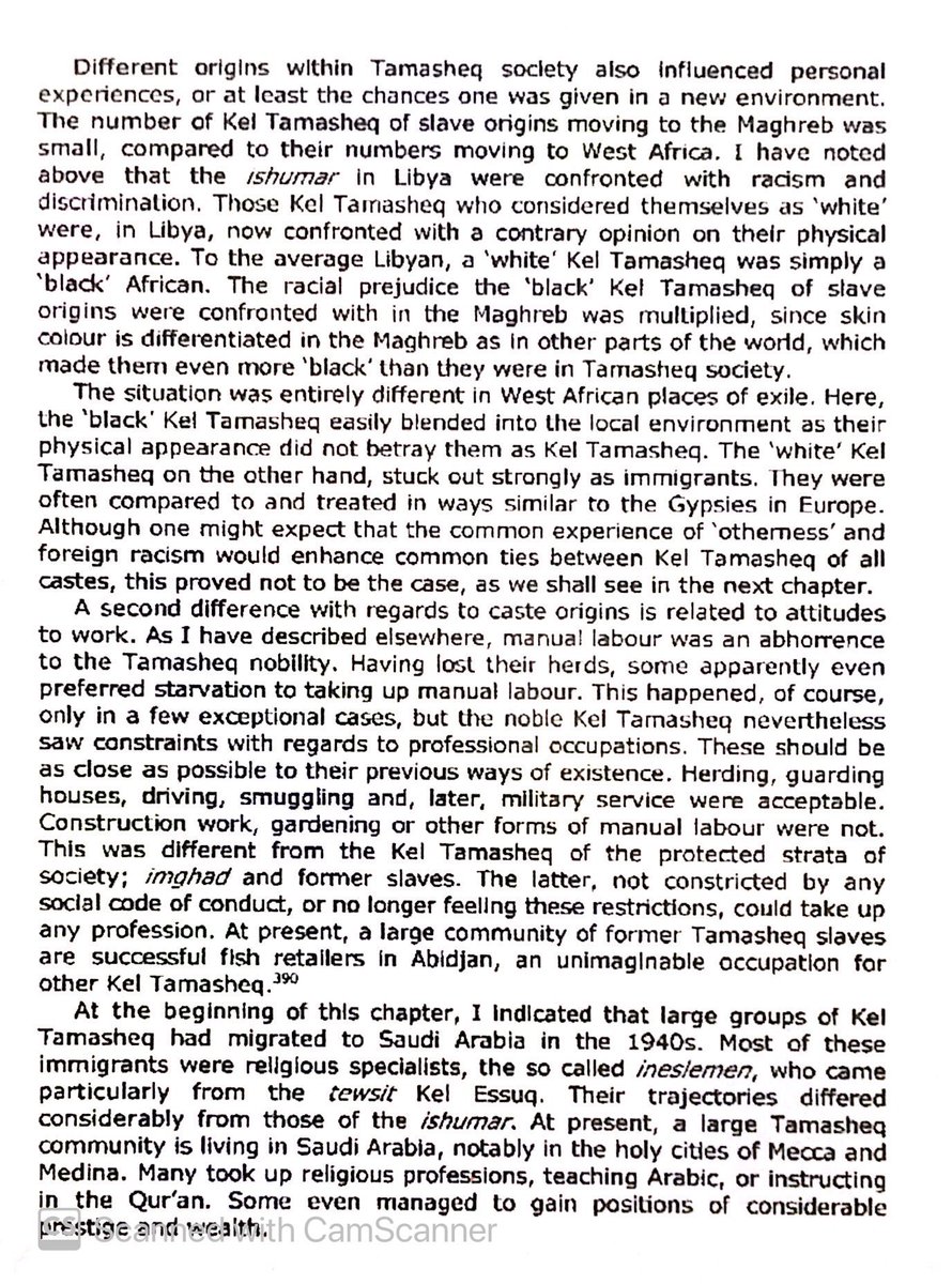 Tuareg exiles in Saudi Arabia & Egypt did well, & spread Islamic piety & Wahhabism they adopted there through the Sahara. Tuareg education in Mali was still limited by fearful Mande.