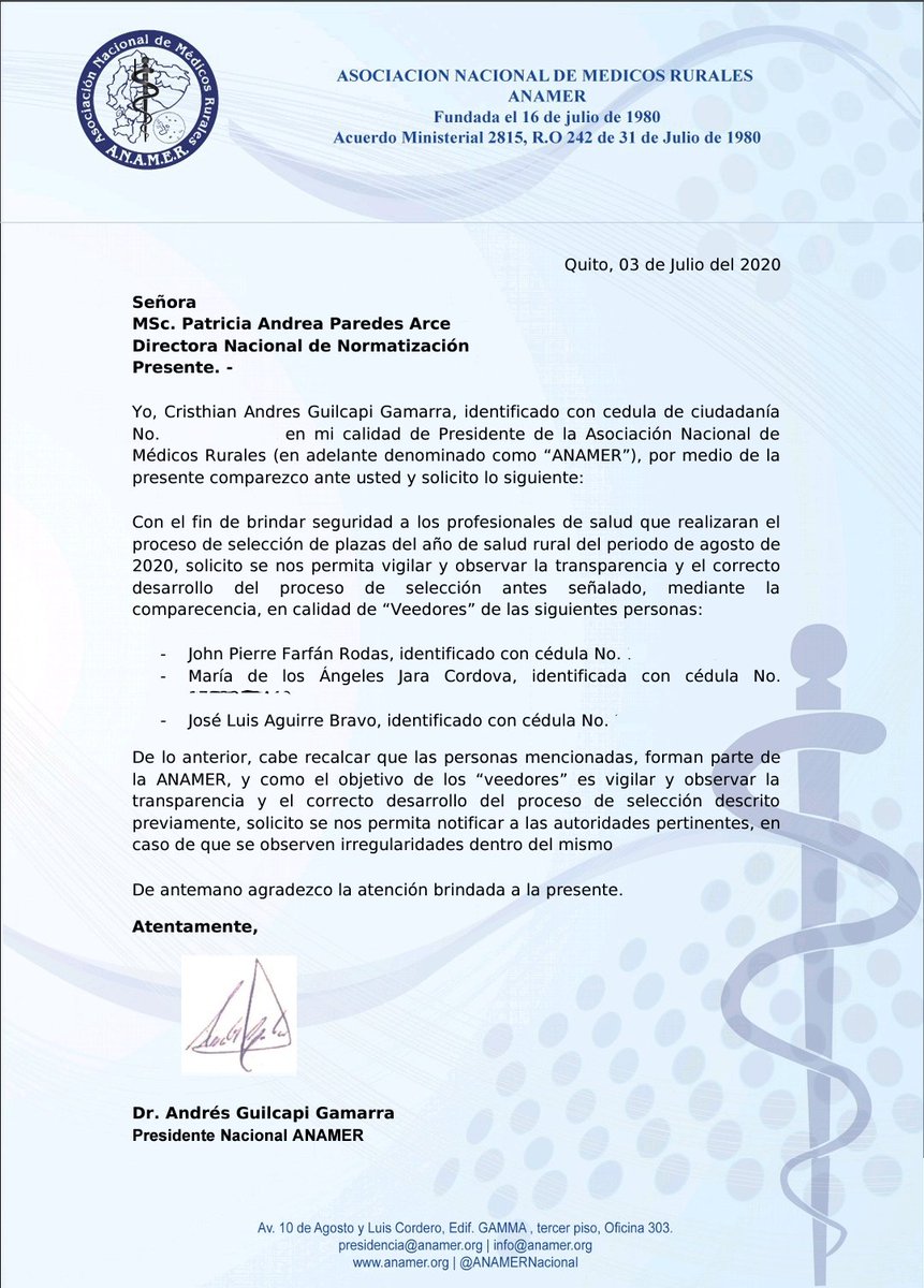 JohnFarfanMd's tweet photo. Una gran responsabilidad se acerca.
#Anamer #AñoRural #Agosto2020 #Veedor https://t.co/n6RpadLJgJ