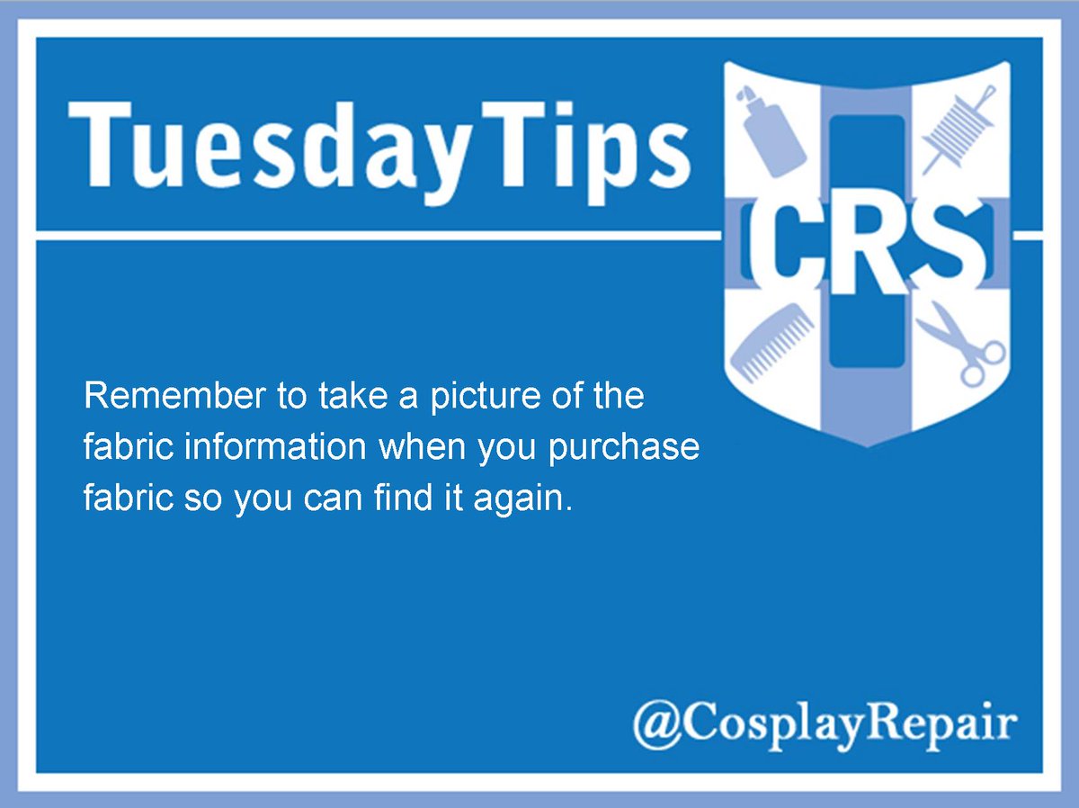CosplayRepair's tweet photo. This also helps you remember the washing and ironing instructions. #TuesdayTips #CosItBreaks #cosplayrepair https://t.co/lGT3tCff8q
