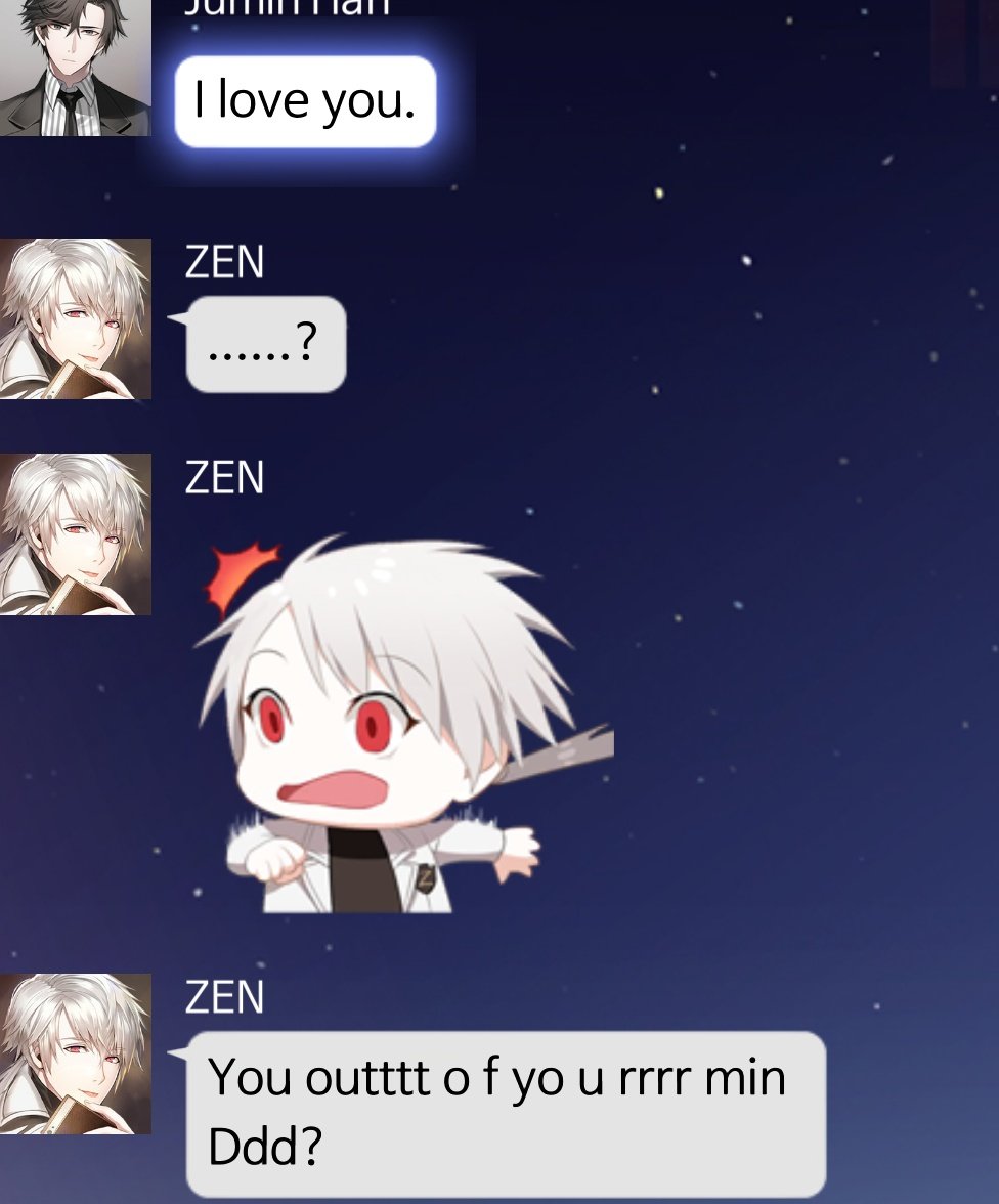 Rebendy1's tweet photo. Cheritz blessing us with #zumin 🥺

#zenxjumin 

#mysticmessenger https://t.co/TLVKDiDZb3