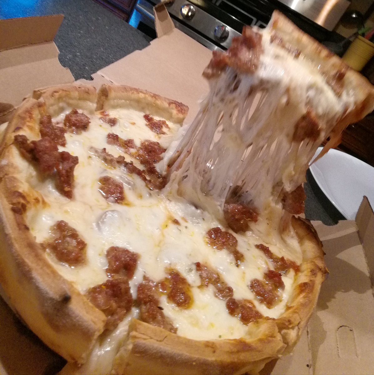Italian Villa in Orland Park, Deep Dish Sausage &amp; Mushroom <a href="/IVPizza/">IVPizza</a>
