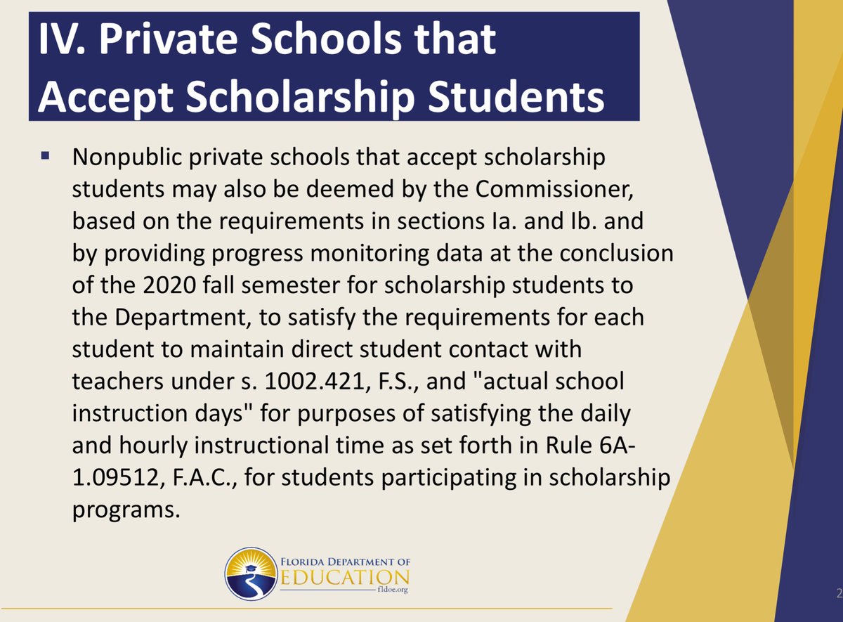 Both  @GovRonDeSantis &  @richardcorcoran should be sued in their official & individual capacity.If you’re a Florida Parent with children, you should call “dick” & voice (politely) your opinion http://www.fldoe.org/about-us/commissioner-corcoran/about his RECKLESS MANDATE http://www.fldoe.org/core/fileparse.php/19861/urlt/2020-EO-06-SlideDeck.pdf