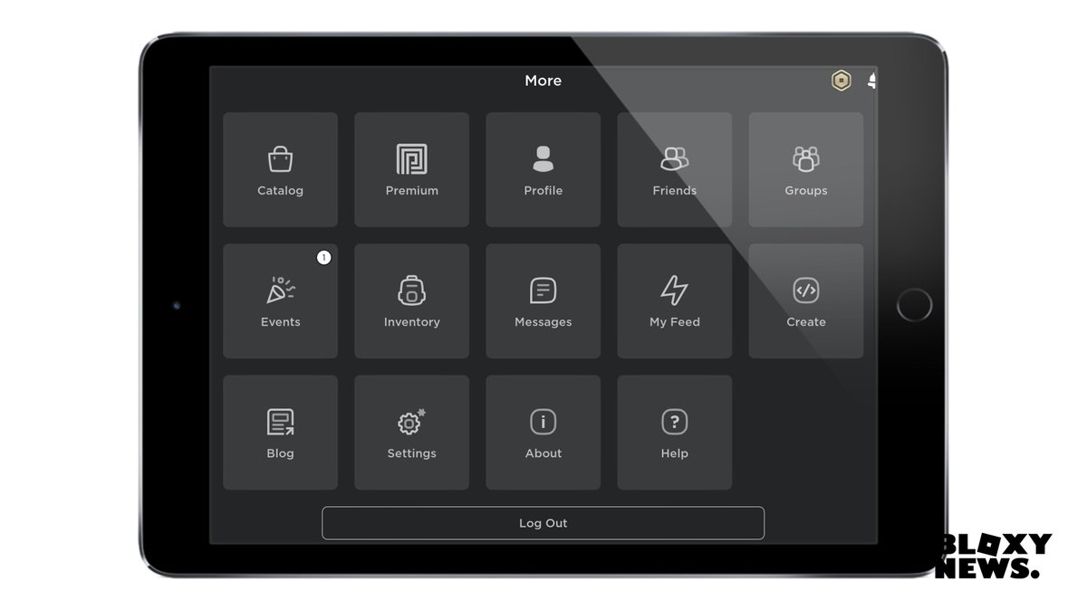 Bloxy News On Twitter The More Menu On The Roblox App On Mobile Devices Has Been Updated With Larger Buttons And New Icons - the roblox app