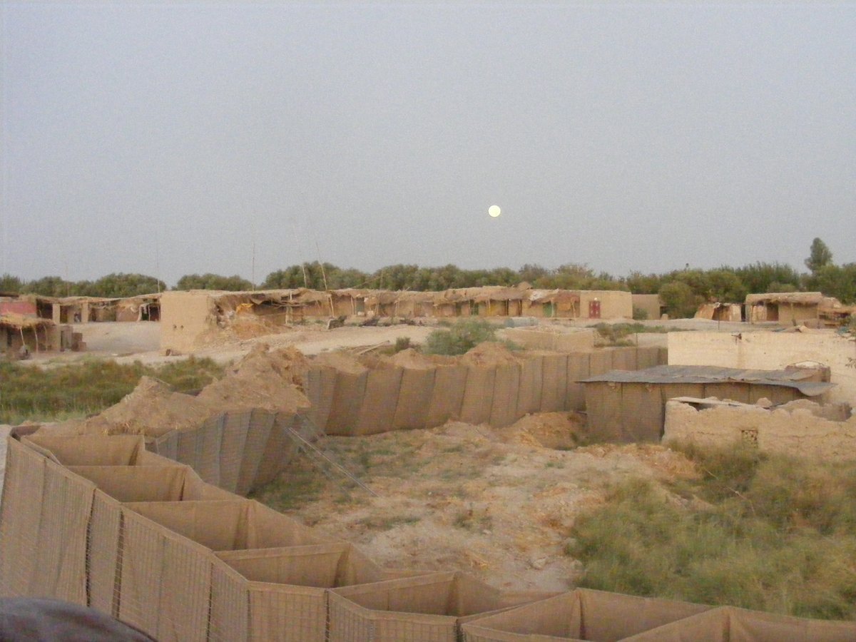 72. This picture is from August but I wanted to show where Combat Outpost Sharp was in relation to where the Mianposteh market was. I'm standing on a makeshift guard post looking at the market place.