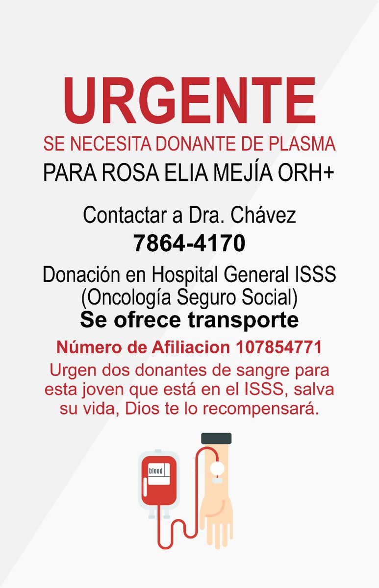 alertux's tweet photo. Se solicita donante de Plasma.

¡Haz retuit! https://t.co/qU7zLP21Y0