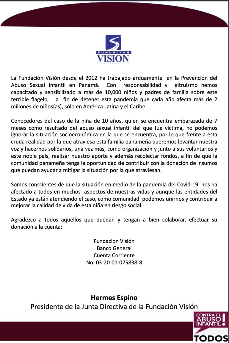 marissagomezm's tweet photo. Estoy colaborando con esta gestión de ayuda a través de la Fundacion Vision. 
Debido a la situación de la niña, a través de la Fundación Visión estamos abriendo el compás para que todo el que pueda apoyarla y a su familia se sume. https://t.co/eAE0la7EEi