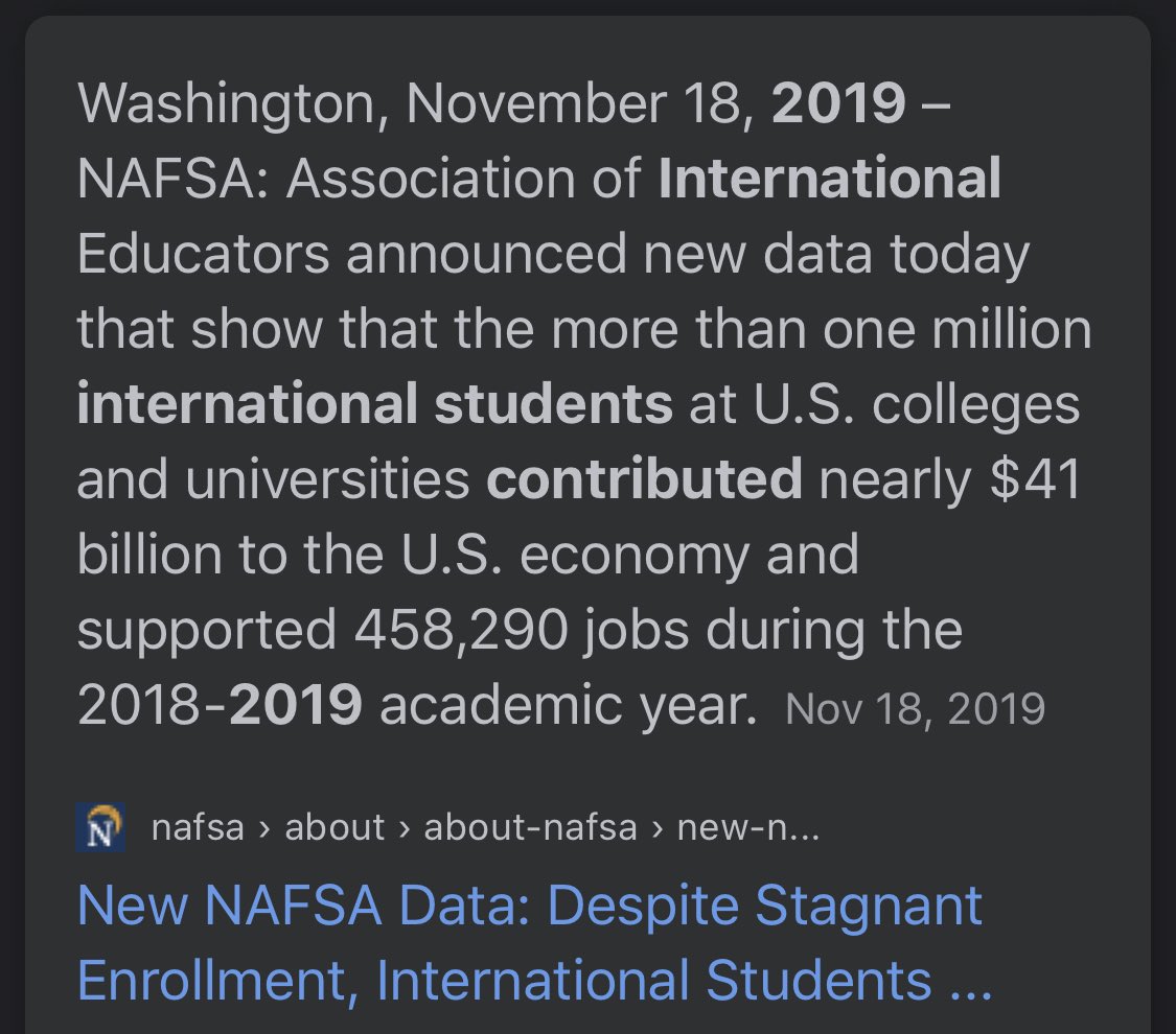 iamanujpatel's tweet photo. #F1Ban International Students not only contribute in economy but they also add jobs numbers @realDonaldTrump . https://t.co/VhJ57gNI14 #LetUsStudy @rahu28 https://t.co/nA6lb1BqAh