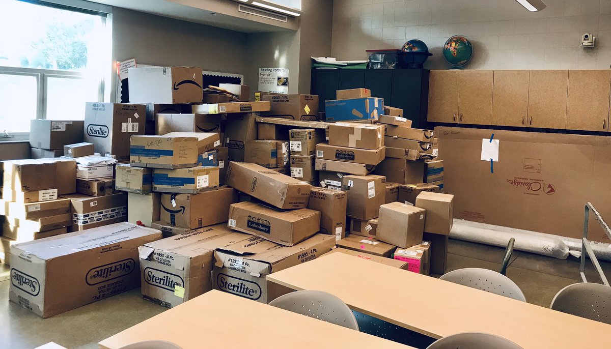 ProfDiers's tweet image. How are we spending our summer at Central EDUC? Filling a room with amazing curriculum and materials for our students!! This is only part of it &amp;amp; there is still furniture &amp;amp; technology arriving! New learning lab in the making!! #CentralEDUC #CentralCollege