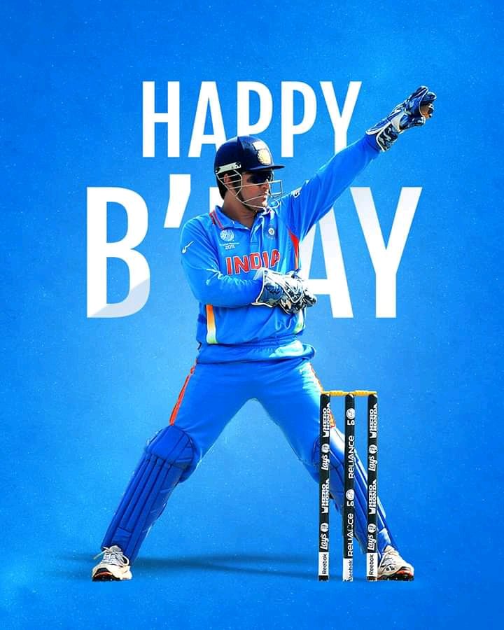 #HappyBirthdayDhoni <a href="/msdhoni/">Mahendra Singh Dhoni</a>