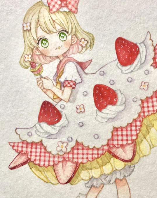 #お気に入りの画像貼って4人指名していくリレー
ムメモモさんにまわしていただきました?最近描いた食べ物モチーフのおんなのこたちです? 
