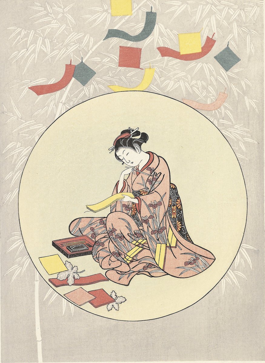 本日は #七夕。そして「錦絵（多色摺の浮世絵）の祖」と呼ばれる浮世絵