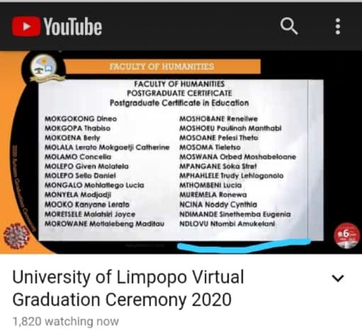 Ntombi34397186's tweet photo. #ULGraduations2020
Mudyondzisi ๐๐๐๐๐๐๐ https://t.co/dyGPIcyOp0